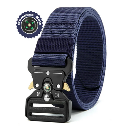 Cinto Tático Masculino Militar com Bússola acessorio masculino 004 Loja da Dryka Azul Marinho 