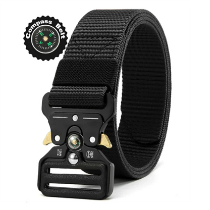 Cinto Tático Masculino Militar com Bússola acessorio masculino 004 Loja da Dryka Preto 