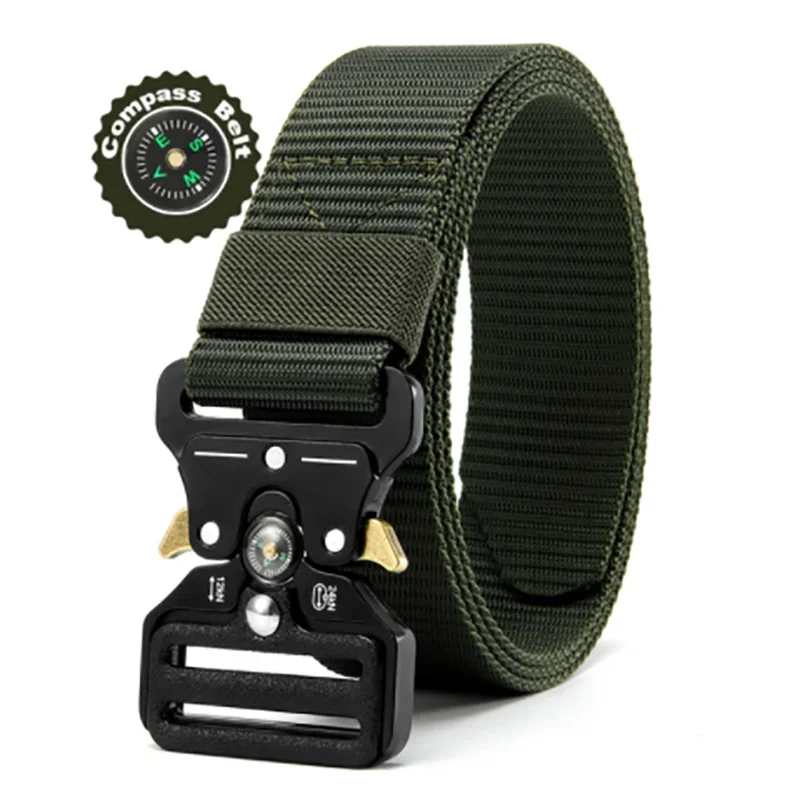 Cinto Tático Masculino Militar com Bússola acessorio masculino 004 Loja da Dryka Verde Militar 