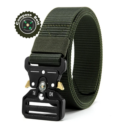 Cinto Tático Masculino Militar com Bússola acessorio masculino 004 Loja da Dryka Verde Militar 