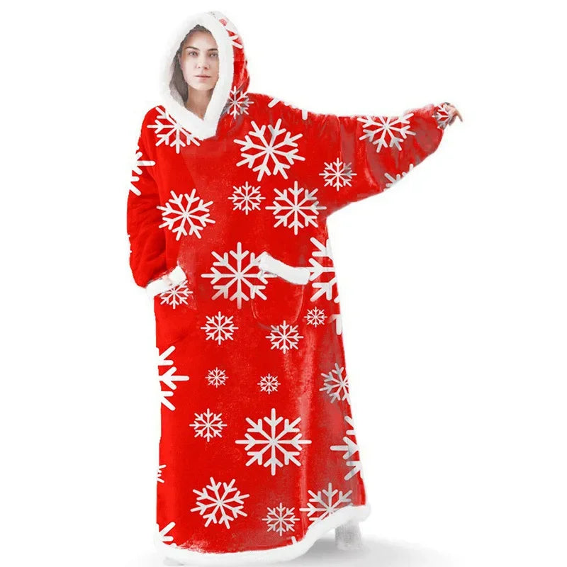 Cobertor Moleton Flanela Loja da Dryka Snowflake Red Clothes Length 120CM 