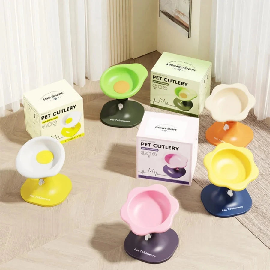 Comedouro e Bebedouro para Gatos Elevado e Ergonômico - Cat Flowers Comedouro cat flowers Loja da Dryka 