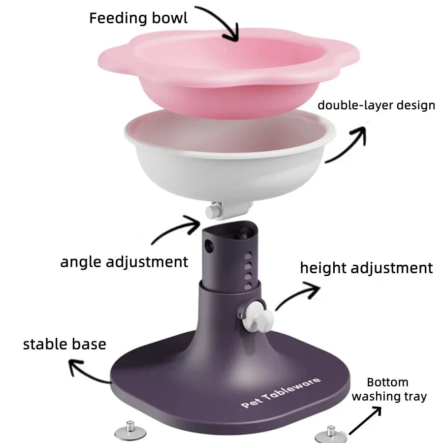 Comedouro e Bebedouro para Gatos Elevado e Ergonômico - Cat Flowers Comedouro cat flowers Loja da Dryka 