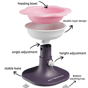 Comedouro e Bebedouro para Gatos Elevado e Ergonômico - Cat Flowers Comedouro cat flowers Loja da Dryka 