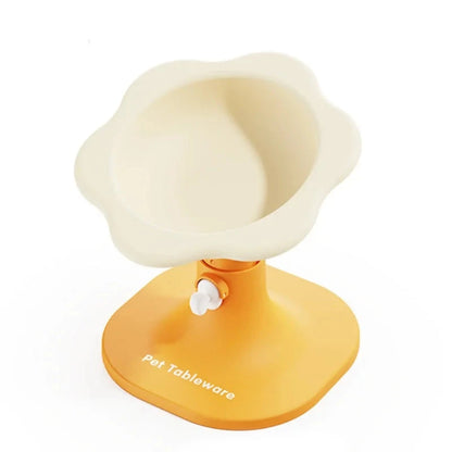 Comedouro e Bebedouro para Gatos Elevado e Ergonômico - Cat Flowers Comedouro cat flowers Loja da Dryka Branco 
