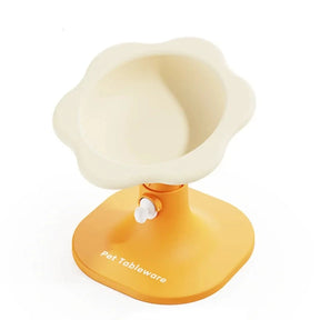 Comedouro e Bebedouro para Gatos Elevado e Ergonômico - Cat Flowers Comedouro cat flowers Loja da Dryka Branco 