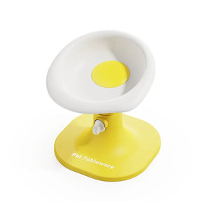 Comedouro e Bebedouro para Gatos Elevado e Ergonômico - Cat Flowers Comedouro cat flowers Loja da Dryka Branco e amarelo 
