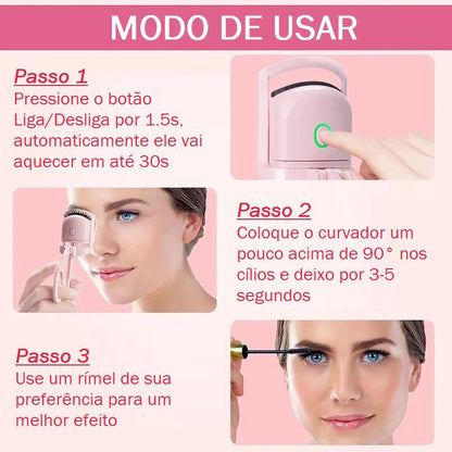 Curvador Elétrico de Cílios Portátil Eyelash cilios 001 Loja da Dryka 