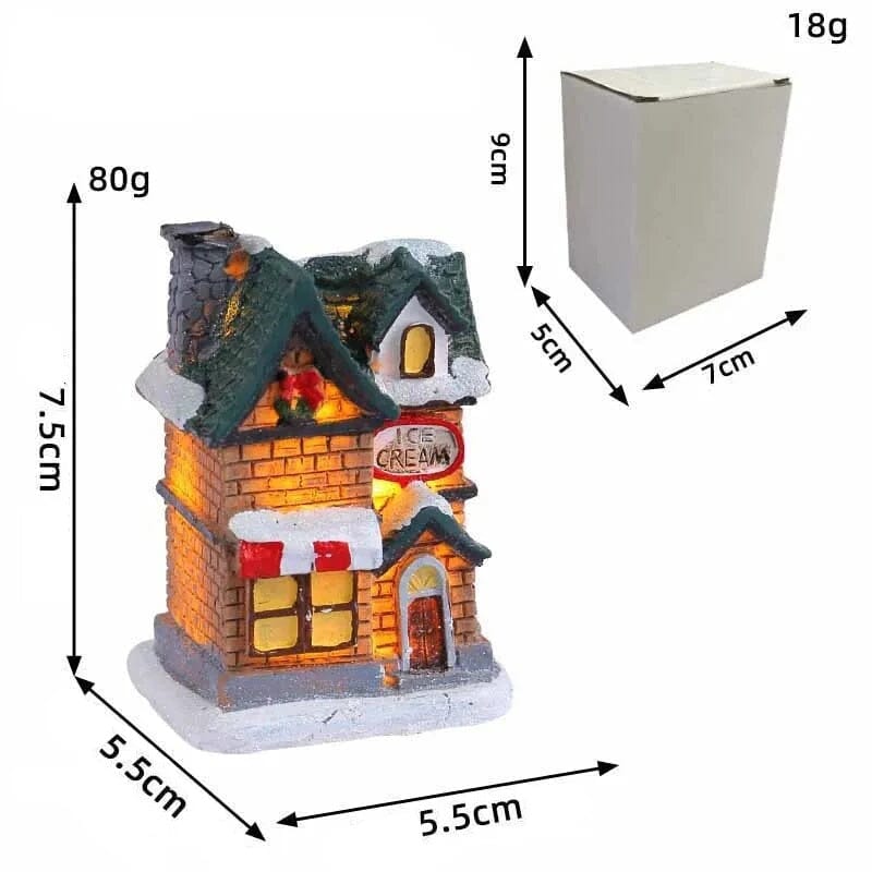 Decoração de Natal - Casinhas Noel+[Fita LED 2m Brinde] Natal 001 Loja da Dryka 