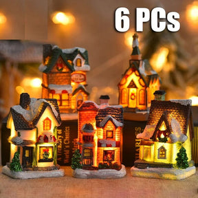 Decoração de Natal - Casinhas Noel+[Fita LED 2m Brinde] Natal 001 Loja da Dryka 