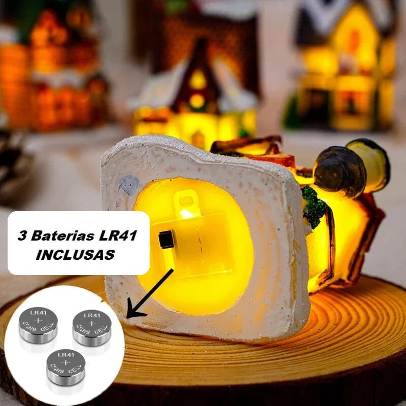 Decoração de Natal - Casinhas Noel+[Fita LED 2m Brinde] Natal 001 Loja da Dryka 