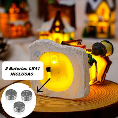 Decoração de Natal - Casinhas Noel+[Fita LED 2m Brinde] Natal 001 Loja da Dryka 