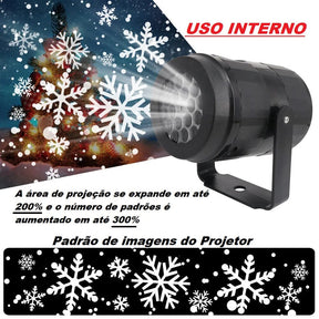 Decoração de Natal -Projetor 3D Flocos de Neve Natal 005 Loja da Dryka 