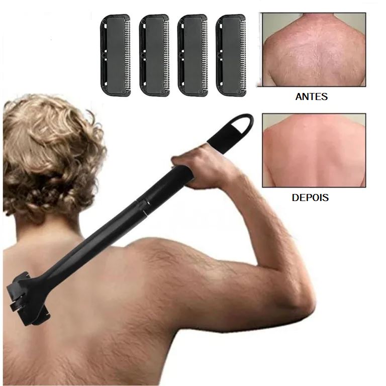 Depilador Masculino Para Costas bem Estar 028 Loja da Dryka Preta 1-4 