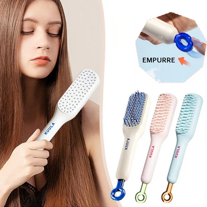 Escova de Cabelo Autolimpante Antiestática - Slim Hair