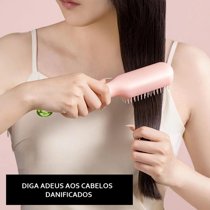 Escova de Cabelo Autolimpante Antiestática - Slim Hair