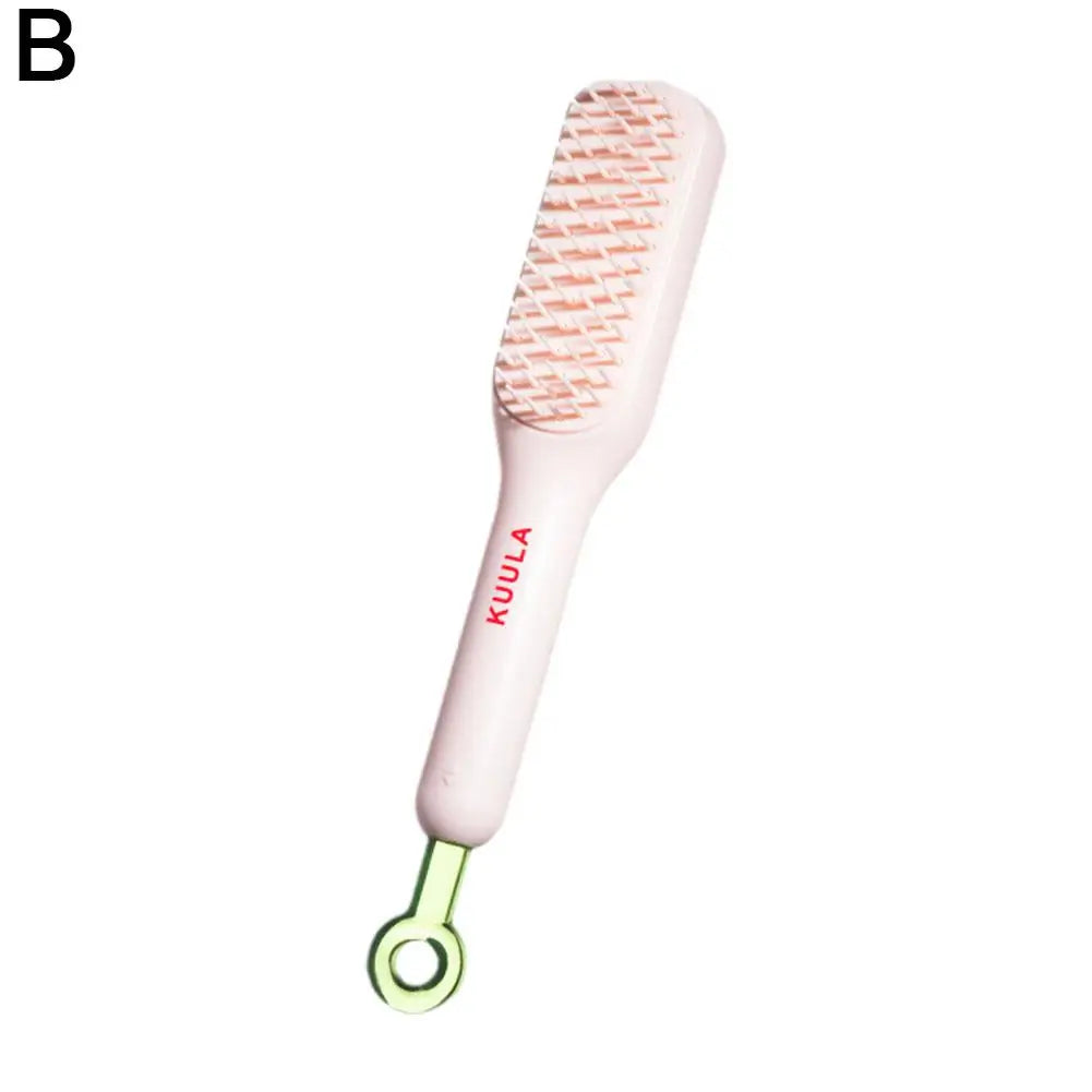 Escova de Cabelo Autolimpante Antiestática - Slim Hair Loja da Dryka Pink CN 