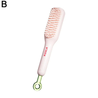 Escova de Cabelo Autolimpante Antiestática - Slim Hair Loja da Dryka Pink CN 