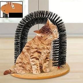 Escova Massageadora e Removedora de Pelos 2 em 1 - Miau Touch petshop - arco para gatos Loja da Dryka 