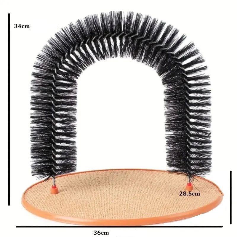 Escova Massageadora e Removedora de Pelos 2 em 1 - Miau Touch petshop - arco para gatos Loja da Dryka 