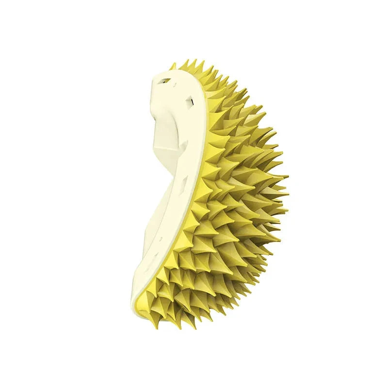 Escova Massageadora para Gatos - Cat Scratcher pet shop - escova massageadora Loja da Dryka Durian Amarelo 