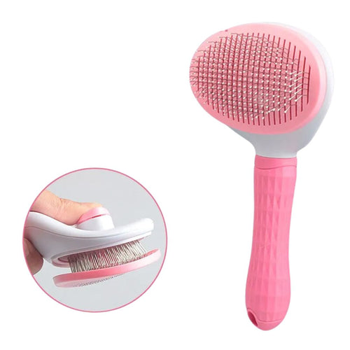 Escova Para Pets - Remove os Pelos com Facilidade Pet shop 007 lojadadryka Rosa 