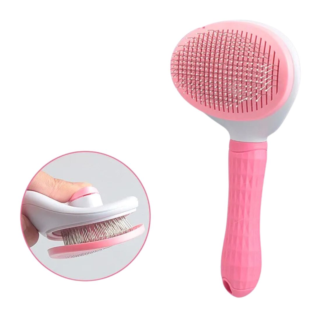 Escova Para Pets - Remove os Pelos com Facilidade Pet shop 007 lojadadryka Rosa 