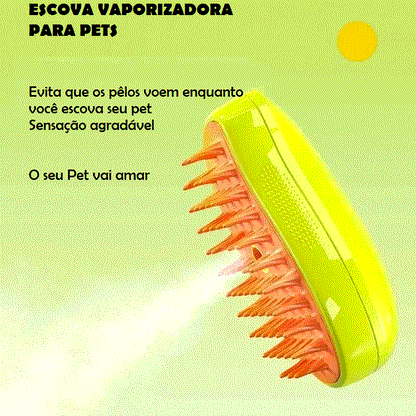 Escova Vaporizadora Recarregável para Pets escova Pet 001 Loja da Dryka 
