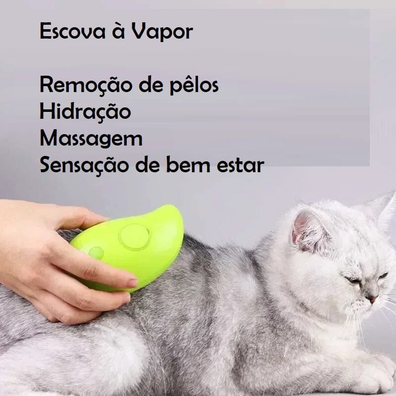 Escova Vaporizadora Recarregável para Pets escova Pet 001 Loja da Dryka 