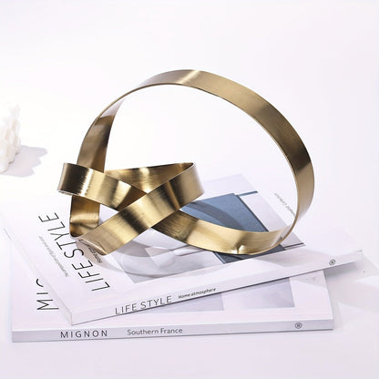 Escultura Moderna Abstrata em Metal -Nó Infinity Loja da Dryka 