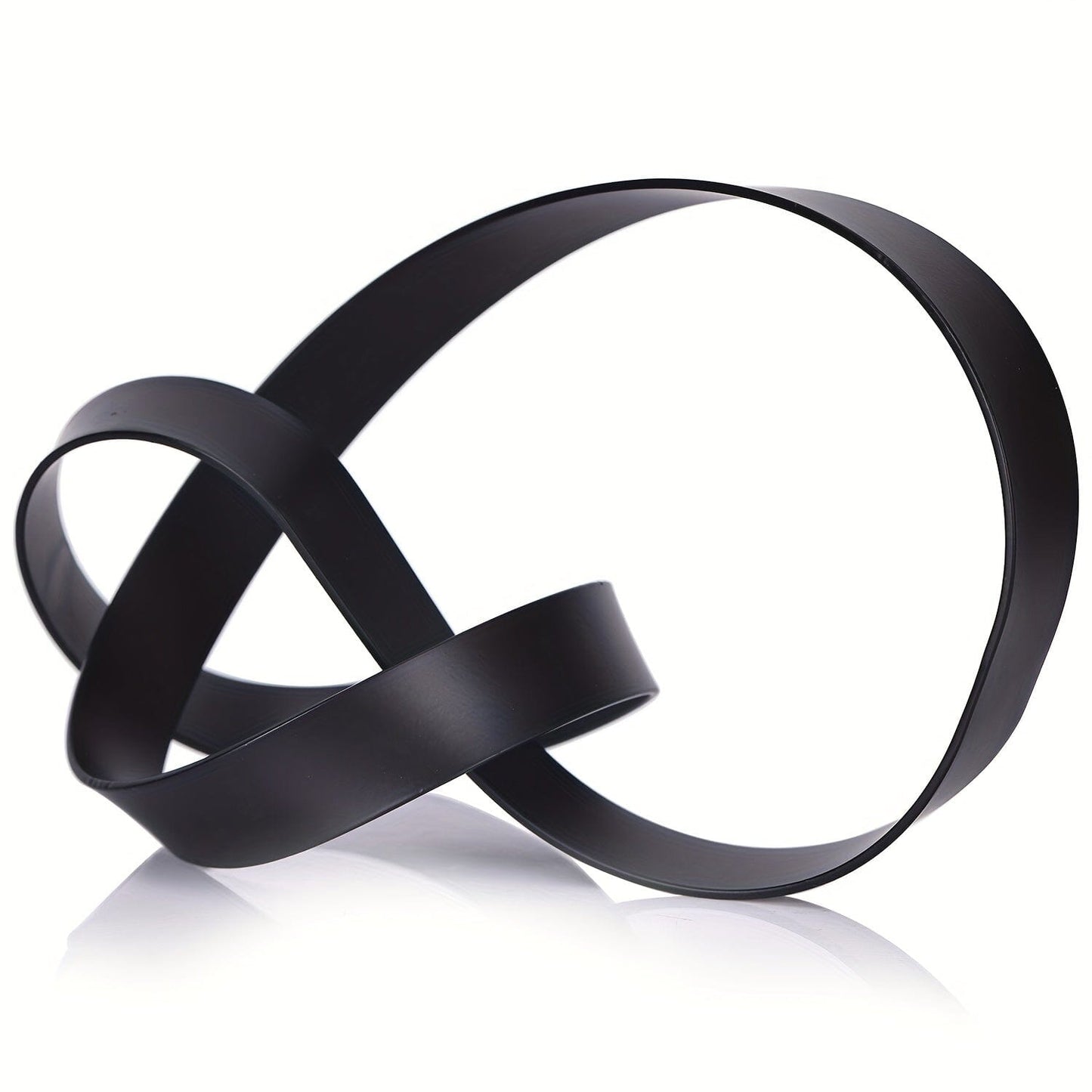 Escultura Moderna Abstrata em Metal -Nó Infinity Loja da Dryka Preto 