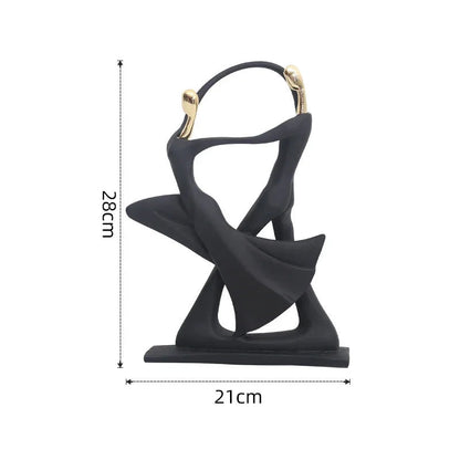 Estátua Decorativa - Nórdica Dançante decoracao 010 Loja da Dryka Dança Latina Dourado 