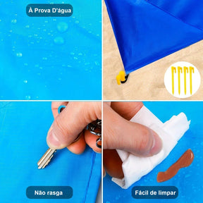 Esteira de Praia Impermeável - Breeze Mat acessorio - esteira azul Loja da Dryka 