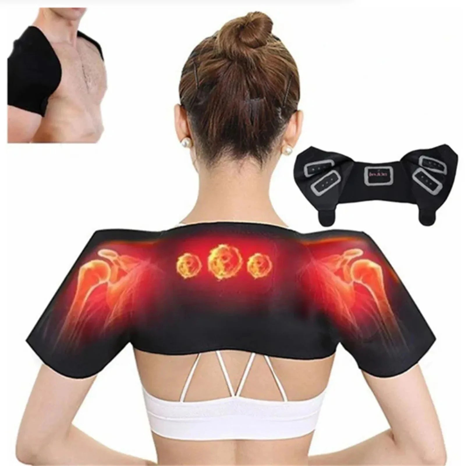 Faixa Térmica Magnética Autoaquecida para Ombros - Shoulder Heat aquecedor ombros Loja da Dryka 