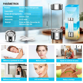 Garrafa D'água Hidrogenada Antioxidante - HydroPure Loja da Dryka 