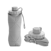 Garrafa Dobrável de Silicone Esporte 004 lojadadryka Cinza 