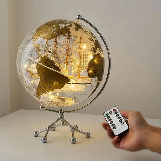 Globo Terrestre Decorativo Iluminado - Light World decoração - globo terrestre iluminado Loja da Dryka 