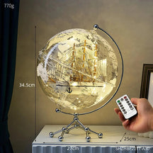 Globo Terrestre Decorativo Iluminado - Light World decoração - globo terrestre iluminado Loja da Dryka Branco 