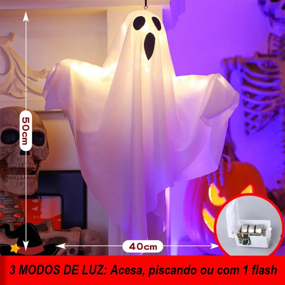 Halloween - Fantasmas Voadores - Gost White 👻👻👻👻 halloween 008 - fantasma 2 Loja da Dryka Branco 