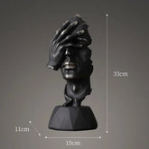 High Quality Resin Thinker Sculpture Miniature Model Figurines Art Crafts Ornaments Home Decoration Accessories Gift European Loja da Dryka 1-2 