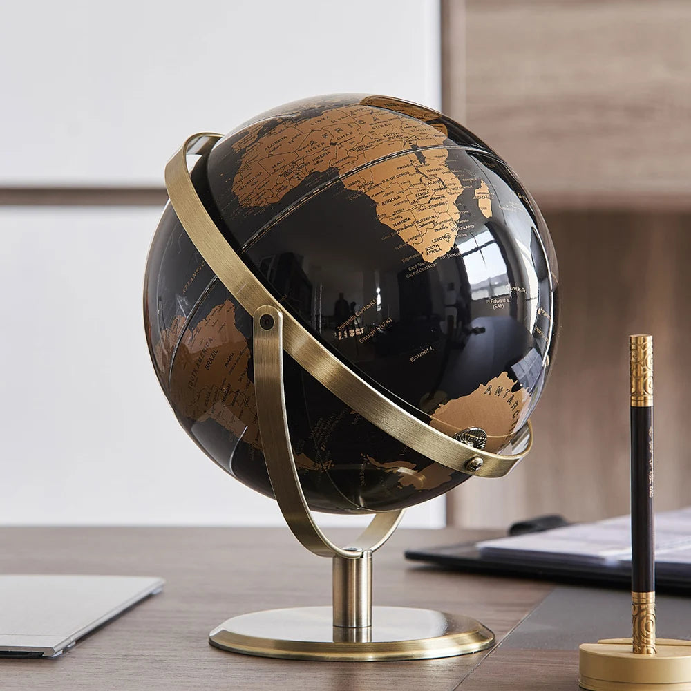 Home Decor Accessories Retro World Globe Modern Learning World Map Globe Kids Study Desk Decor Globe Geography Kids Education Loja da Dryka 