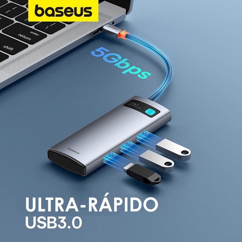 Hub Baseus 7 em 1 eletronicos 020 Loja da Dryka 