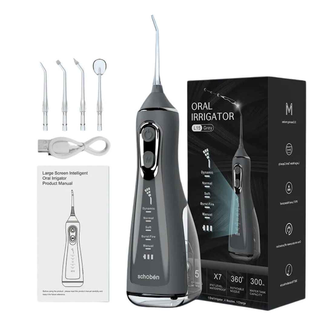Irrigador Oral - Tooth Clear Bem estar 010 lojadadryka Cinza 