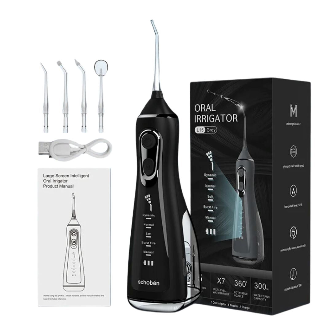 Irrigador Oral - Tooth Clear Bem estar 010 lojadadryka Preto 