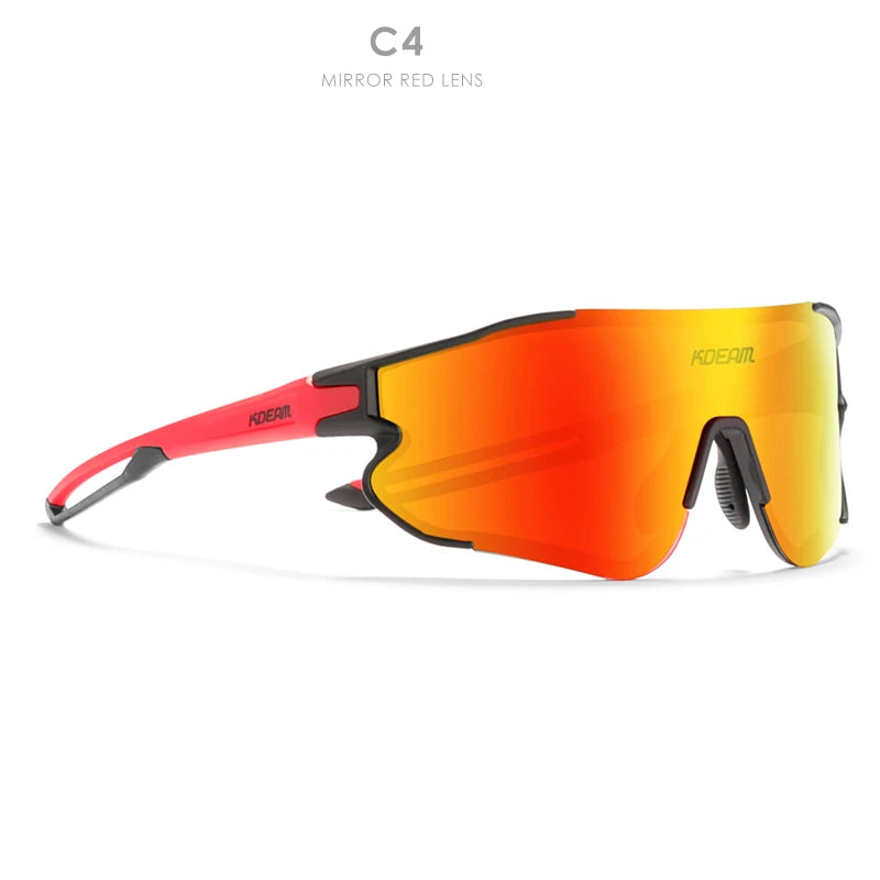 KDEAM Durable TR90 Men's Sports Sunglasses Polarized Scratch-resistant 1.1mm Thickness Lens Coating Sun Glasses Man KD0801 Loja da Dryka C4 