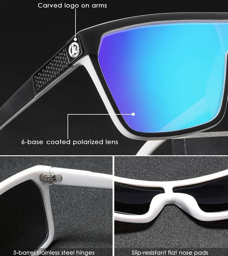 KDEAM One-piece Shape Men Sunglasses Polarized Elastic Paint Surface Sun Glasses Women Suitable Long-lasting Goggles Cat.3 Loja da Dryka 