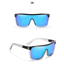 KDEAM One-piece Shape Men Sunglasses Polarized Elastic Paint Surface Sun Glasses Women Suitable Long-lasting Goggles Cat.3 Loja da Dryka C10 mirror ice blue 