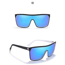 KDEAM One-piece Shape Men Sunglasses Polarized Elastic Paint Surface Sun Glasses Women Suitable Long-lasting Goggles Cat.3 Loja da Dryka C2 mirror ice blue 