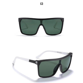 KDEAM One-piece Shape Men Sunglasses Polarized Elastic Paint Surface Sun Glasses Women Suitable Long-lasting Goggles Cat.3 Loja da Dryka C3non-mirror green 