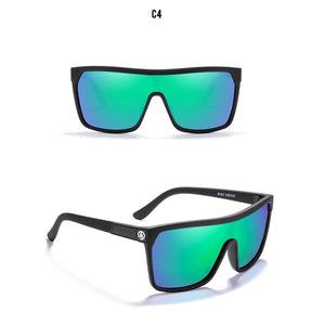 KDEAM One-piece Shape Men Sunglasses Polarized Elastic Paint Surface Sun Glasses Women Suitable Long-lasting Goggles Cat.3 Loja da Dryka C4 mirror green 